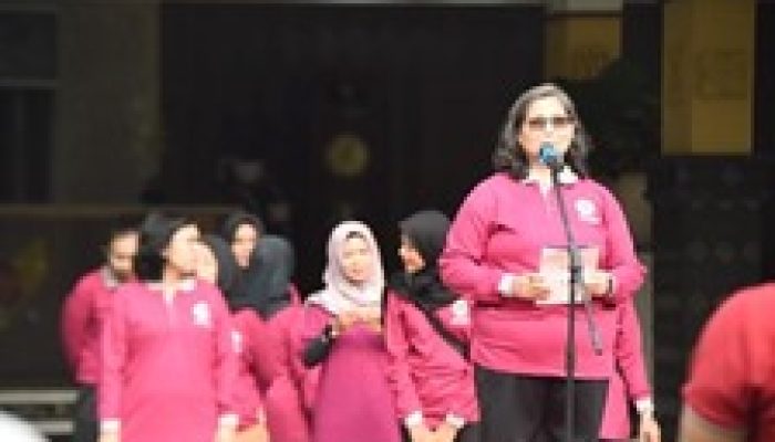 Ikuti Senam Bersama GOW Kota Kediri, Pj Wali Kota Kediri Ingatkan Untuk Rutin Olahraga