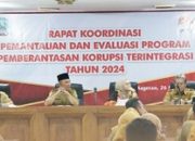 Rapat Koordinasi Pemantauan dan Evaluasi Program Pemberantasan Korupsi Terintegrasi tahun 2024