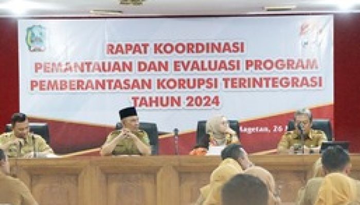 Rapat Koordinasi Pemantauan dan Evaluasi Program Pemberantasan Korupsi Terintegrasi tahun 2024