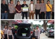 Polres Kawal Pendistribusian Formulir Model D Hasil Pemilu Menuju KPU Provinsi Jatim