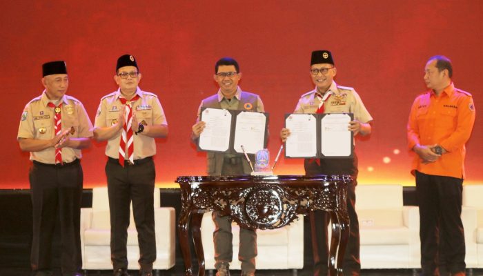Jumpa Tokoh Hari Pramuka ke- 63 Jawa Timur : Perkuat Kolaborasi Pentahelix Kunci Turunkan Resiko Bencana
