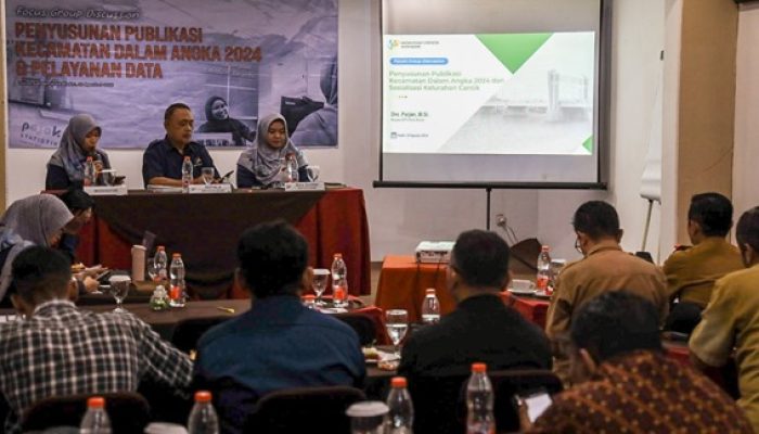 Tingkatkan Kualitas Publikasi dan Pelayanan Data Statistik, BPS Gelar FGD Kecamatan Dalam Angka