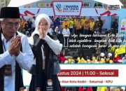 Deklarasi Pasangan Vinanda-Gus Qowim ‘Kota Kediri Mapan’ Diwarnai Dukungan Partai Besar Dan Ribuan Pendukung ‘VIQ’