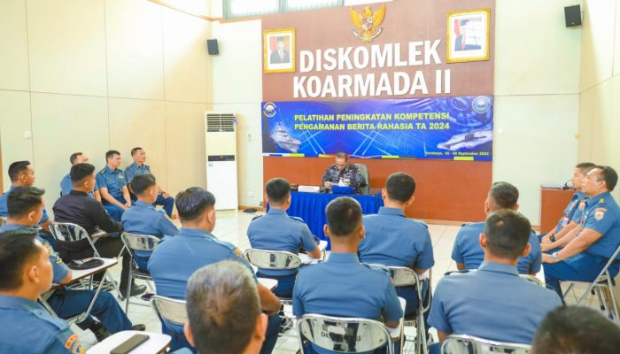 Askomlek Pangkoarmada II Buka Pelatihan Peningkatan Kompetensi Pengamanan Berita Rahasia