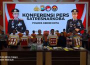 Satresnarkoba Polres Kediri Kota Berhasil Ungkap 10 Kasus Tindak Pidana, 12 Tersangka Diamankan