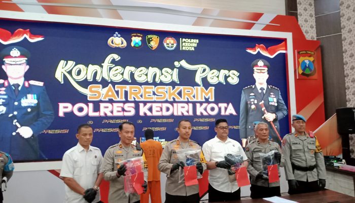 Polres Kediri Kota Gelar Konferensi Pers Ungkap Kasus Pembunuhan