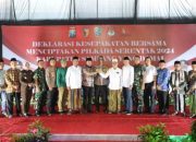 Pj Bupati Sampang Hadiri Deklarasi Pilkada Damai Bersama Paslon Dan Kapolda Jatim