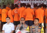 Kapolres Badung AKBP Teguh Priyo Wasono Pimpin Konferensi Pers Akhir Tahun 2024