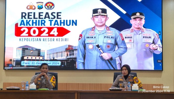 Release Akhir Tahun 2024: Polres Kediri Ungkap Penurunan Kriminalitas dan Fokus Peningkatan Keamanan Lalu Lintas