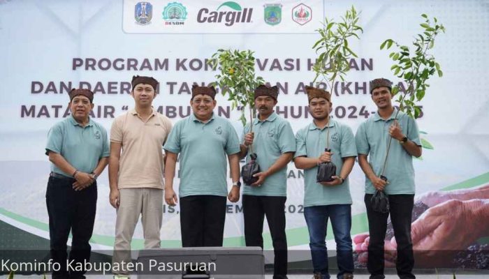 Pemprov Jatim, Pemkab Pasuruan Bersama PT Sorini Agro dan Cempaka Foundation Tanam 1000 Bibit Pohon