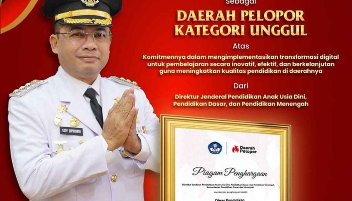 Kota Madiun Raih Anugerah Daerah Pelopor Transformasi Digital Pembelajaran Kategori Unggul Tingkat Nasional