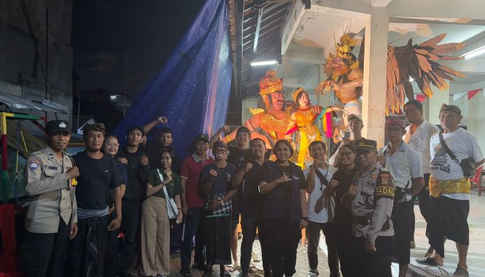 Lestarikan Tradisi Bali: Kapolsek Denbar Sambang Kamtibmas Imbau Yowana Gunakan Gamelan Saat Parade Ogoh-ogoh