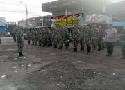 Perwira Pengawas TMMD ke 123 Kodim Tabanan Pimpin Apel Pagi Sebelum Pembersihan Pasar