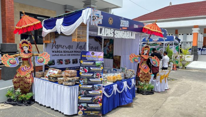 Berpatisipasi dalam Expo Hasil Karya Warga Binaan UPT PAS Se-Bali, Lapas Singaraja Raih Predikat Stand Terbaik