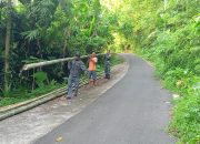 Babinsa Koramil 1617-02/Mendoyo: Bersama Warga Bangun Jembatan Bambu
