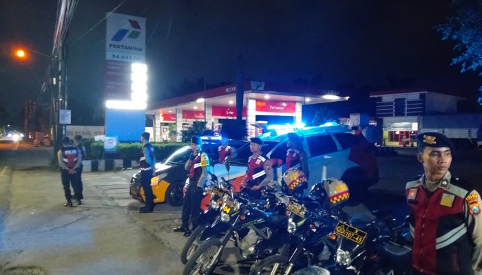 Polres Kediri Kota Gelar Patroli Skala Besar Cegah Gangguan Kamtibmas Arus Balik