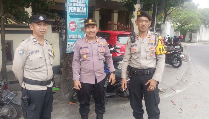 Polsek Denpasar Selatan Amankan Kegiatan Ibadah Jumat Agung