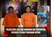 Viral!! Dua Perempuan Diamankan Polsek Kutsel, Spesialis Pelaku Pencurian Toko