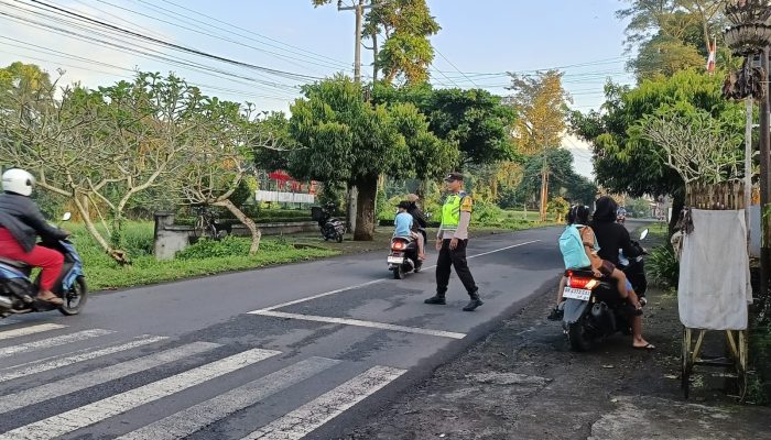 Polsek Marga Gelar Personel Strong Point Pagi Cegah Adanya Gangguan Kamtibmas