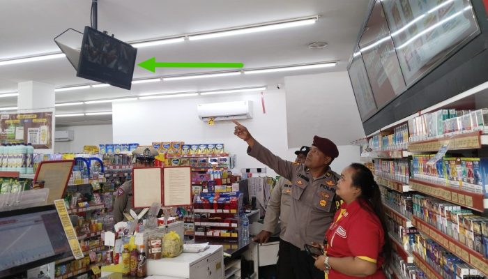 Sasar Toko Modern Polsek Tabanan Laksanakan Kegiatan Patok Antik