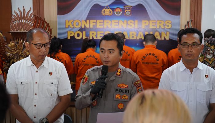 Polres Tabanan Gelar Press Conference Ungkap 14 Kasus Kejahatan Termasuk Narkoba dan Kriminal Umum