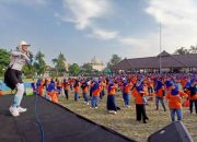 HUT ke 74, IBI Kabupaten Pasuruan Gelar Senam 1000 Bidan dan Bersih-Bersih Alun-alun Bangil