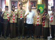 Ikuti Scout Visit Malaysia 2025, Kwarcab Bantul Pamitan kepada Bupati