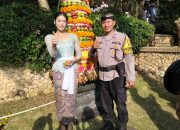 Polsek Kuta Selatan Kawal Perayaan Tumpek Kandang di Pura Alas Kekeran, Uluwatu