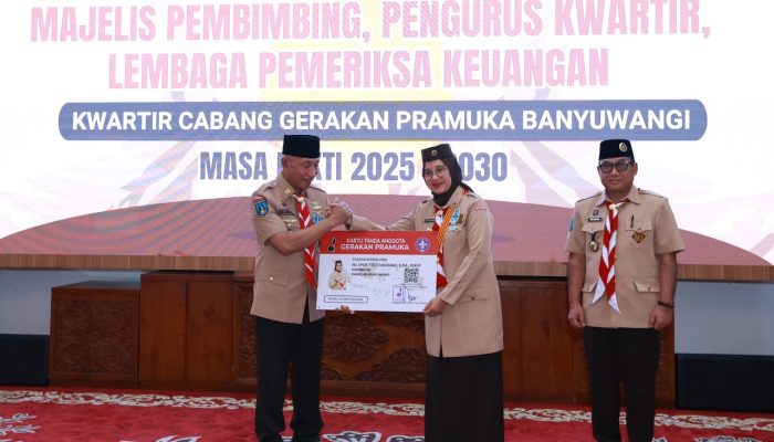 Bupati Ipuk Kembali Dilantik Jadi Ketua Mabicab Gerakan Pramuka Banyuwangi