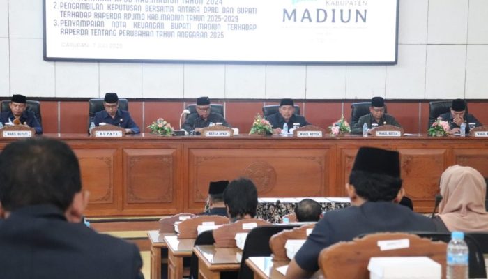 DPRD Kabupaten Madiun Gelar Rapat Paripurna Pengambilan Keputusan Bersama terhadap Raperda RPJMD 2025-2029