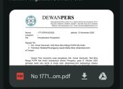 Surat Terbuka Hak Jawab Redaksi Media Aksennews Atas Penerimaan Surat Resmi Dewan Pers : Sedikit-Sedikit Lapor?