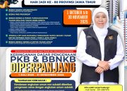 Pemprov Jatim Menghimbau Warga Memanfaatkan Pembebasan Pajak Daerah Sebagai Hadiah HUT-80 Jatim