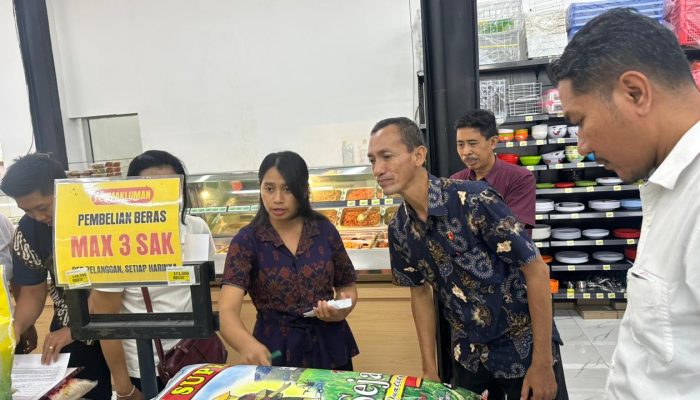 Guna Tetap Menstabilkan Harga Beras di Wilayah Bali, Satgas Pangan Polda Bali Rutin Laksanakan Inspeksi Pasar