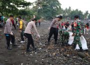 Polri Bersama Pemerintah dan Masyarakat Bersinergi Jaga Kebersihan Pantai Medewi