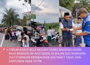 Berbagi Berkah Ramadan, FKBN Kediri Raya Salurkan 500 Paket Takjil dan Santunan Anak Yatim