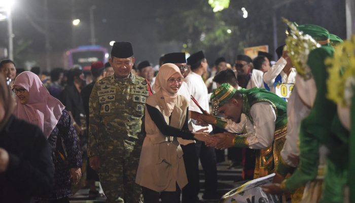 Lestarikan Tradisi, Walikota Kediri Lepas Puluhan Peserta Festival Musik Patrol Malam Takbir 1447 H