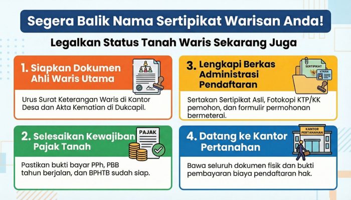 Amankan Aset Keluarga, Kantor Pertanahan Imbau Masyarakat Segera Urus Balik Nama Sertipikat Tanah Warisan