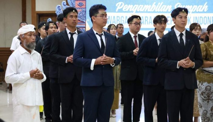 23 Warga Resmi Menjadi WNI, Kanwil Kemenkum Bali Gelar Pengambilan Sumpah Kewarganegaraan