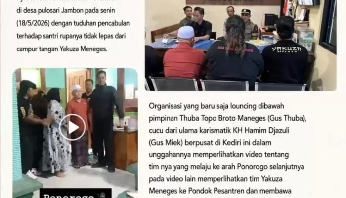 YAKUZA MANEGES Usut Dan Serahkan Oknum Kyai Diduga Cabul ke Polres Ponorogo