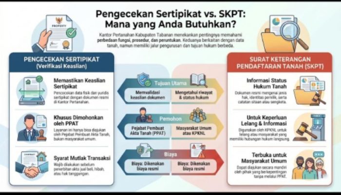 Edukasi Administrasi Pertanahan, Kantah Tabanan Ajak Masyarakat Pahami Perbedaan Pengecekan Sertipikat dan SKPT