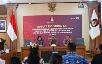 KPU Provinsi Bali Gelar Rakor Finalisasi Modul Sosdiklih Perempuan di Lingkungan KPU Provinsi dan KPU Kabupaten/Kota Se-Bali