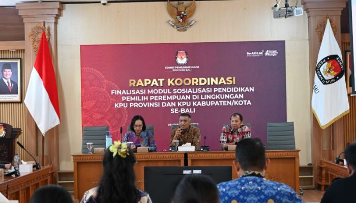 KPU Provinsi Bali Gelar Rakor Finalisasi Modul Sosdiklih Perempuan di Lingkungan KPU Provinsi dan KPU Kabupaten/Kota Se-Bali