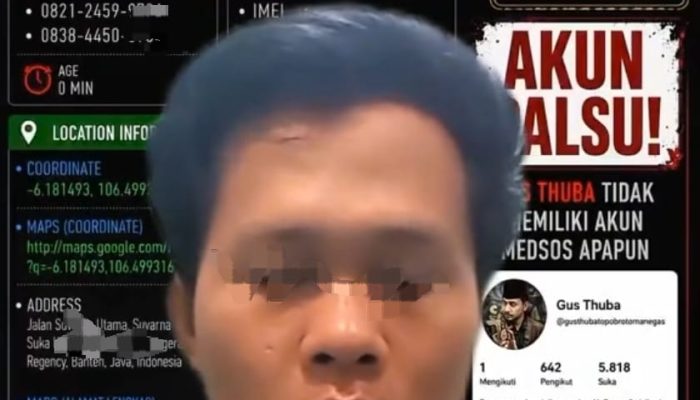 Palsukan Akun Gus Thuba dan Yakuza Maneges, Pria Asal Tanggerang Banten Minta Maaf
