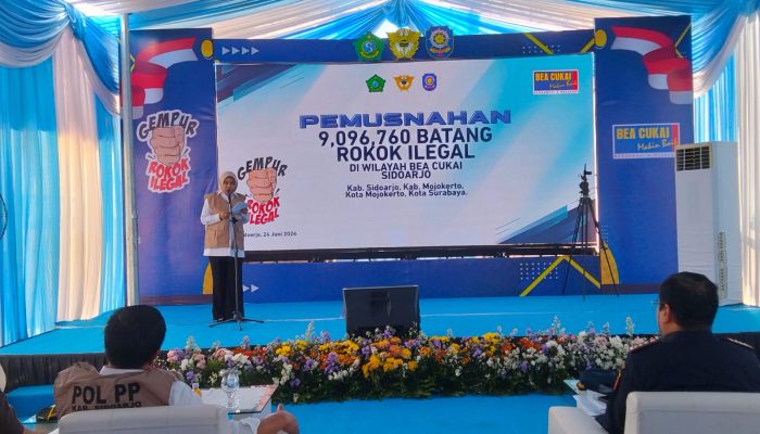 Sinergi Lintas Wilayah Musnahkan Rokok Ilegal 13.5 Miliar di Sidoarjo, Wabup Mimik Idayana Soroti Pola Razia