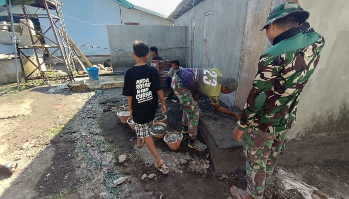 TMMD Ke 129 Wujudkan Fasilitas Ibadah yang Layak Melalui Pembangunan MCK Musala Darul Ihsani Manggelewa