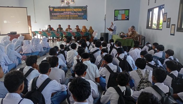 Melalui Sasaran Nonfisik TMMD, Kodim 1614/Dompu Perkuat Kesadaran Pelajar Cegah Penyalahgunaan Narkoba
