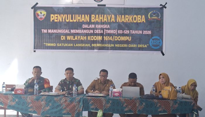 Satgas TMMD Ke 129 Kodim 1614/Dompu Ajak Pelajar Bentengi Diri dari Ancaman Narkoba