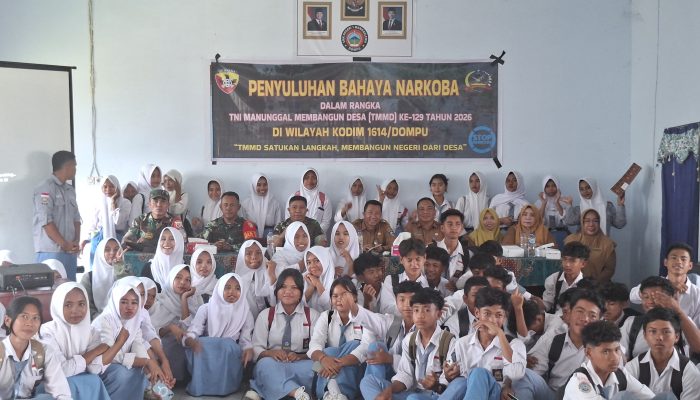 Penyuluhan Bahaya Narkoba Warnai Sasaran Nonfisik TMMD Ke 129 di SMKN 1 Manggelewa