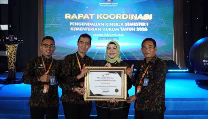 Kanwil Kemenkum Bali Raih Penghargaan WBBM 2025, Wujud Nyata Komitmen Reformasi Birokrasi