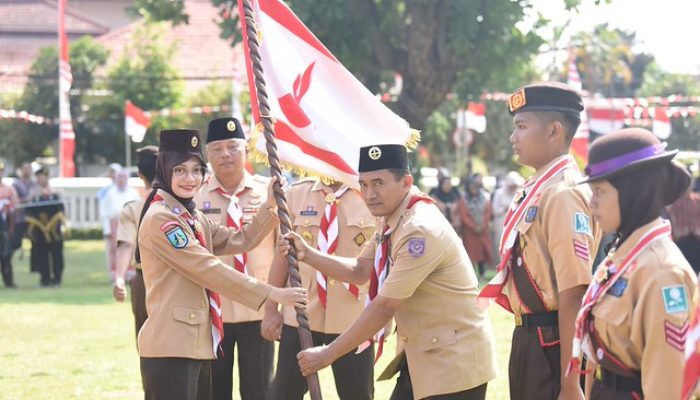 Mbak Wali Lepas Kontingen Gerakan Pramuka ke Jamnas XII, Kota Kediri Ikut Sertakan Pramuka Berkebutuhan Khusus